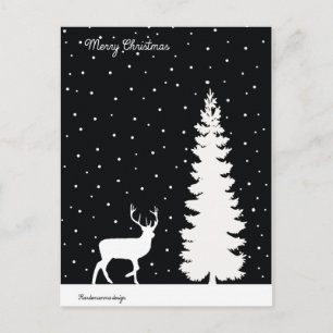 Cartes Pour Fêtes Annuelles Sentiments de Noël - Arbre de Noël et rennes