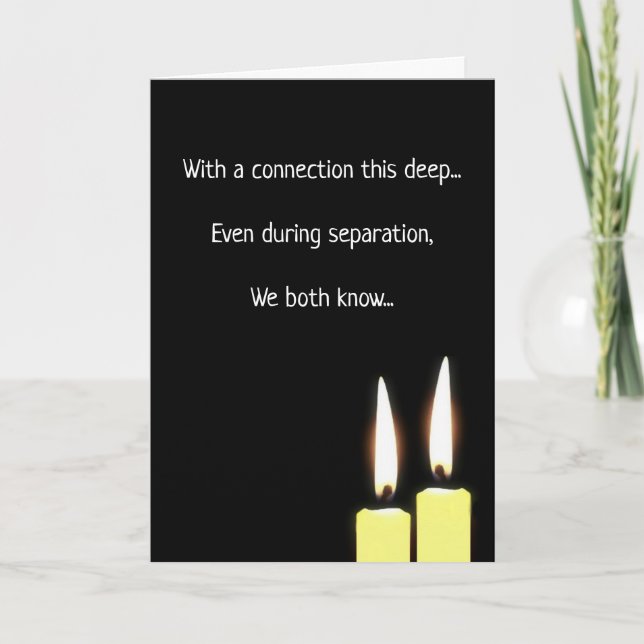Cartes Pour Fêtes Annuelles Séparation des épaules à deux flammes (Devant)