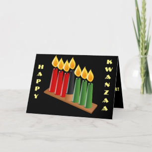 Cartes Pour Fêtes Annuelles Sept bougies Kwanza Wis