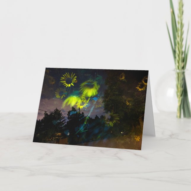 Cartes Pour Fêtes Annuelles sépulture de tournesol (Devant)