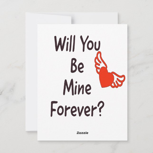Cartes Pour Fêtes Annuelles Seras-Tu À Moi Pour Toujours ? (Dos)