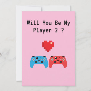 Cartes Pour Fêtes Annuelles Seras-tu mon joueur 2 ?