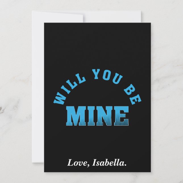 Cartes Pour Fêtes Annuelles Seras-Tu Mon Valentin (Devant)