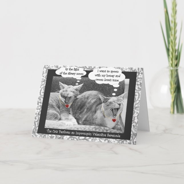 Cartes Pour Fêtes Annuelles serenade contemporaine valentine (Devant)