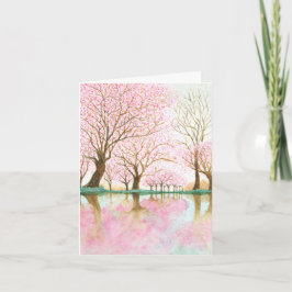 Cartes Pour Fêtes Annuelles Sérénité printanière - Réflexions sur la fleur des