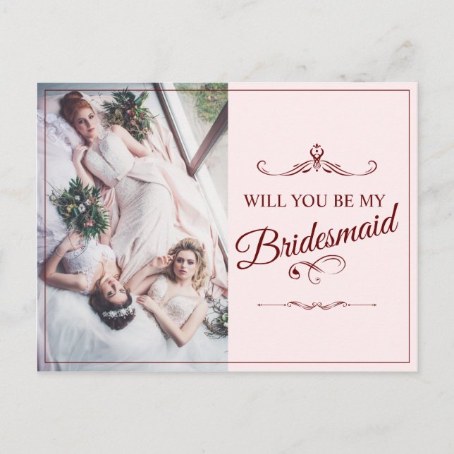Cartes Pour Fêtes Annuelles Serez-Vous Ma Femme D'Accueil ? Trois Bridesmaitre (Devant)