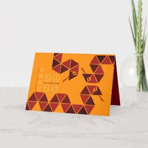 Cartes Pour Fêtes Annuelles Serpent chinois moderne 2025 GCb