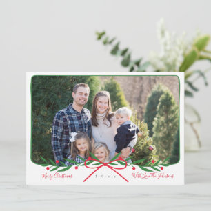 Cartes Pour Fêtes Annuelles Serre de jour férié Preppy personnalisée avec Bow