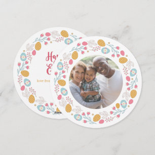 Cartes Pour Fêtes Annuelles Serre De Pâques Photo Et Texte Personnalisés