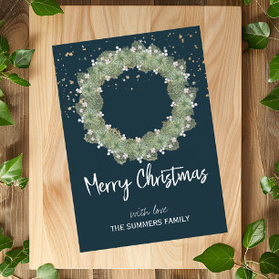 Cartes Pour Fêtes Annuelles Serre de pin blanc en coton Joyeux Noël