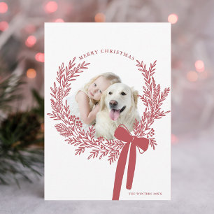 Cartes Pour Fêtes Annuelles Serrure de Noël rouge poussiéreuse photo minime