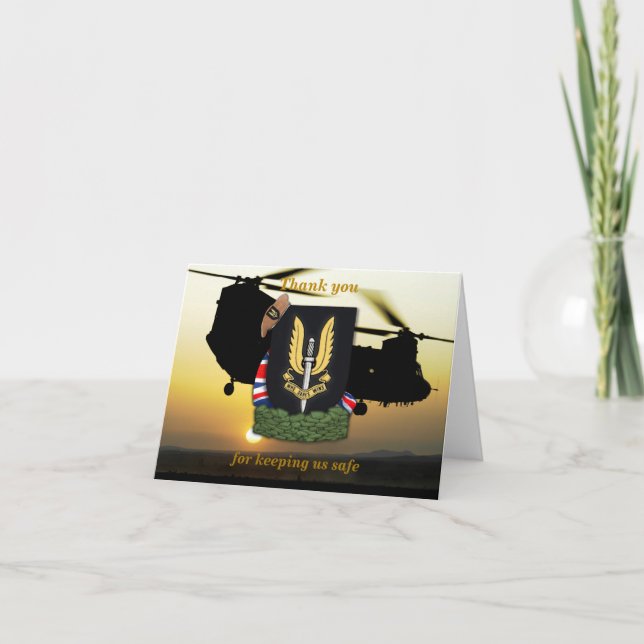 Cartes Pour Fêtes Annuelles service aérien spécial anciens combattants (Devant)