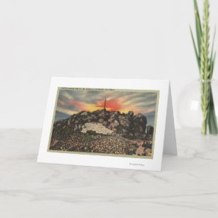 Cartes Pour Fêtes Annuelles Service d'aube de Pâques sur le Mont Rubidoux