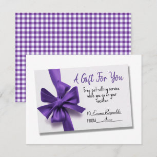 Cartes Pour Fêtes Annuelles Service de coiffure de la boîte violette Cadeau