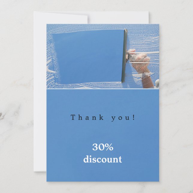Cartes Pour Fêtes Annuelles Service De Nettoyage De Fenêtres Pour Les Bâtiment (Devant)