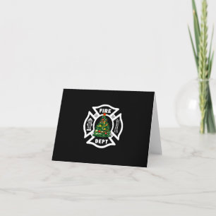 Cartes Pour Fêtes Annuelles Service d'incendie de Noël