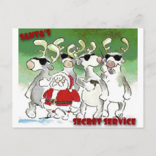 Cartes Pour Fêtes Annuelles Service secret père Noël