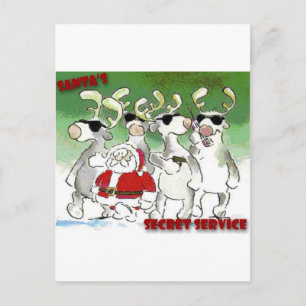 Cartes Pour Fêtes Annuelles Service secret père Noël