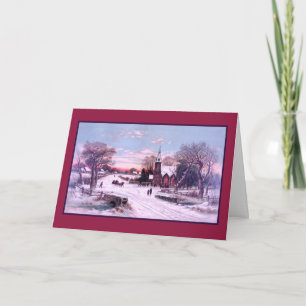 Cartes Pour Fêtes Annuelles Services ecclésiastiques Matin du soir de Noël