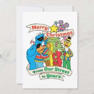 Cartes Pour Fêtes Annuelles Sesame Street Joyeux Noël