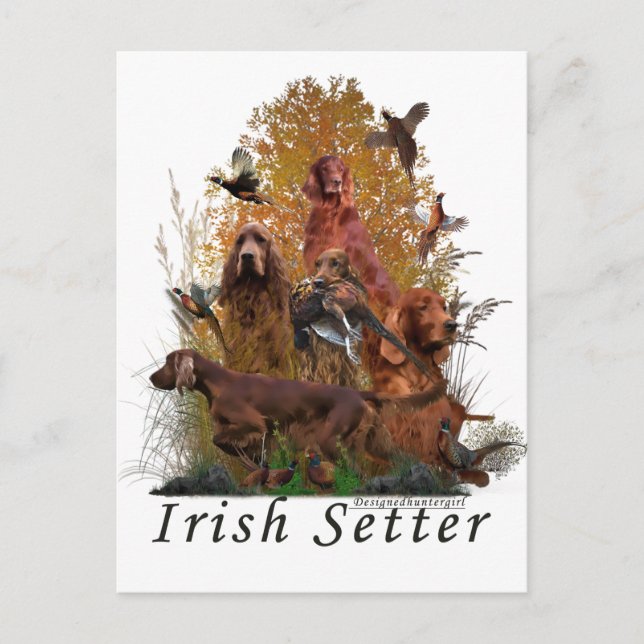 Cartes Pour Fêtes Annuelles Setter irlandais (Devant)