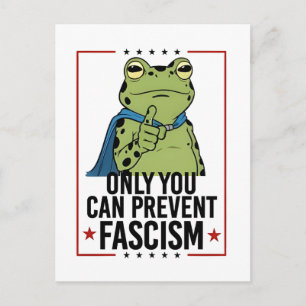 Cartes Pour Fêtes Annuelles Seul vous pouvez empêcher le fascisme Patriote dém