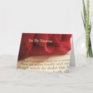 Cartes Pour Fêtes Annuelles Shakespeare .. For My Valentine
