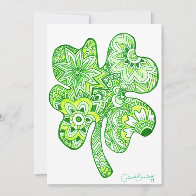 Cartes Pour Fêtes Annuelles Shamrock 19 (Devant)