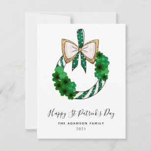 Cartes Pour Fêtes Annuelles shamrock st Patrick's day wreath parties scintilla
