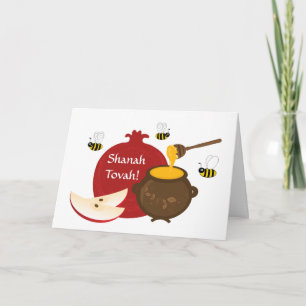 Cartes Pour Fêtes Annuelles Shanah Tovah Rosh Hashanah Nouvel An Juif