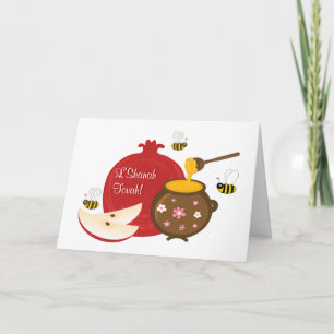 Cartes Pour Fêtes Annuelles Shanah Tovah Rosh Hashanah Nouvel An Juif