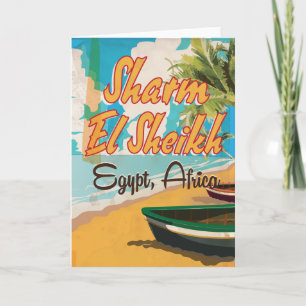 Cartes Pour Fêtes Annuelles Sharm El Sheikh - Egypte affiche de voyage vintage