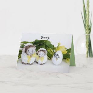 CARTES POUR FÊTES ANNUELLES SHEEP CUTE HAPPY EASTER