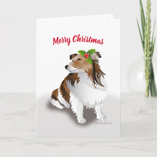 Cartes Pour Fêtes Annuelles Shelly Noël avec Holly, Holiday (Devant)
