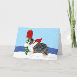 Cartes Pour Fêtes Annuelles Shelter Christmas Mail Tri Color