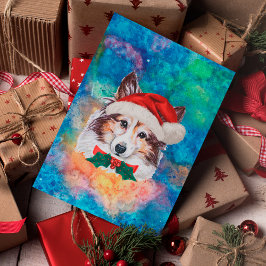 Cartes Pour Fêtes Annuelles Sheltie Breed Chien Noël