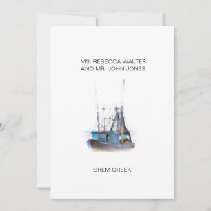Cartes Pour Fêtes Annuelles Shem Creek - Charleston