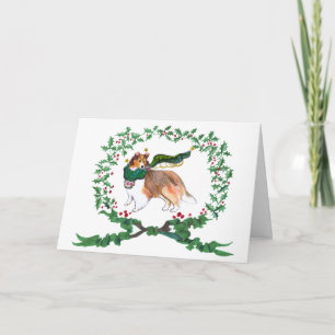 Cartes Pour Fêtes Annuelles Shetland Sheepdog Barre pour la JOIE!