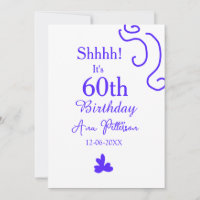 Shhhh c'est 60e anniversaire ajouter nom violet es