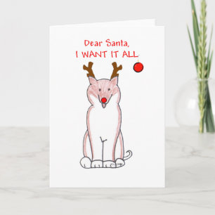 Cartes Pour Fêtes Annuelles Shiba Inu Cher Père Noël