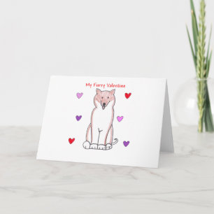 Cartes Pour Fêtes Annuelles Shiba Inu Furry Valentine