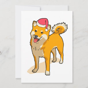 Cartes Pour Fêtes Annuelles Shiba Inu Santa Claus Chien Noël