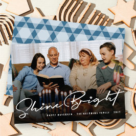 Cartes Pour Fêtes Annuelles Shine Bright manuscrit Script Hanoukka Photo