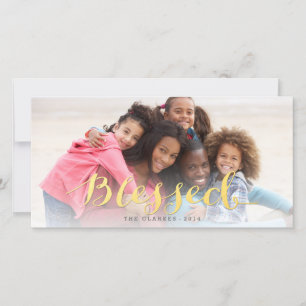 Cartes Pour Fêtes Annuelles Shiny Blessings   Modern Holiday Photo Card