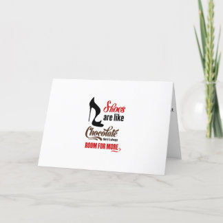 Cartes Pour Fêtes Annuelles Shoes Are Like Chocolate Birthday