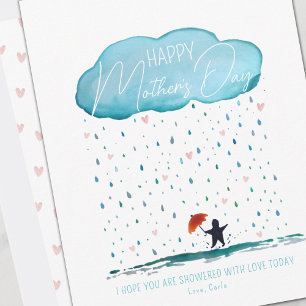 Cartes Pour Fêtes Annuelles Showered with Love Mother's Day Holiday Card