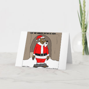 Cartes Pour Fêtes Annuelles Si le Père Noël Ours Drôles Cadeaux de Noël T-shir