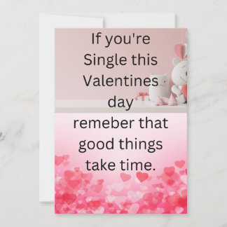 Cartes Pour Fêtes Annuelles Si vous êtes célibataire ce jour de Valentines rap
