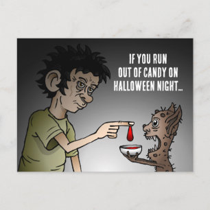 Cartes Pour Fêtes Annuelles Si vous manquez de bonbons la veille d'Halloween