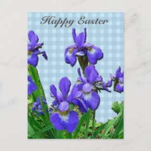 Cartes Pour Fêtes Annuelles Sibérie Iris heureux Pâques Coordonnées